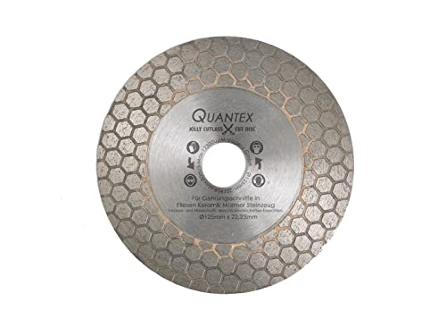 Jolly Cutlass Diamantscheibe 125mm von QUANTEX. Diamanttrennscheibe Gehrungsschnitte in Fliesen, Keramik, Feinsteinzeug. von Quantex