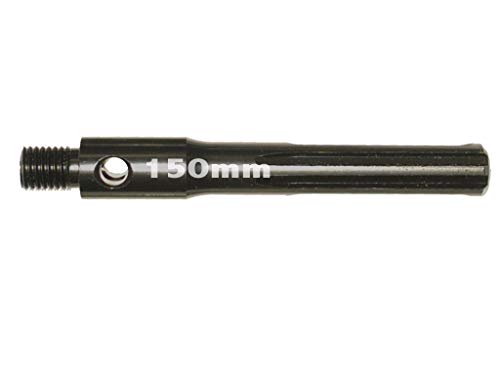 SDS-Max Adapter/Verlängerung M16 in 150mm für Diamant Hohlbohrkrone Laser geschweißt, Dosensenker, Bohrkrone, Dosenbohrer, Lochbohrer, Kernbohrer, Kernbohrkrone, Steckdosenbohrer von Quantex