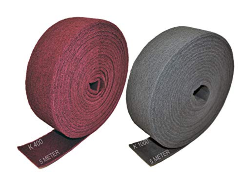 Schleifvlies Rollen-Set mit 5 m Körnung 400 und 5 m Körnung 1000 Schleifvlies Rollen-Set mit 5 m Körnung 400 und 5 m Körnung 1000 von Quantex