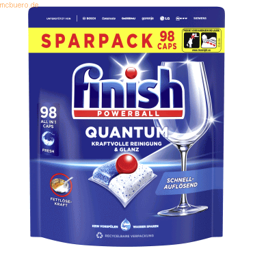 Quantum Spülmaschinentabs Quantum All in 1 Regular 3283456 98 Stück von Quantum