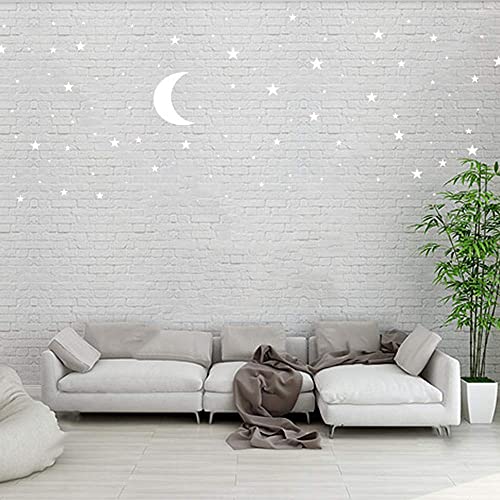 Mond und Sterne Wandaufkleber, Vinyl, abnehmbar, für Kinder, Kunst, DIY-Aufkleber, Wandbild, für Jungen und Mädchen, Babyzimmer-Dekoration, Gute Nacht, Kinderzimmer, Wanddekoration Mond und Sterne Wandaufkleber, Vinyl, abnehmbar, für Kinder, Kunst, DIY-Aufkleber, Wandbild, für Jungen und Mädchen, Babyzimmer-Dekoration, Gute Nacht, Kinderzimmer, Wanddekoration von Quanyuchang