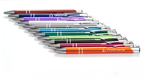 Metall-Kugelschreiber Quasar 50 Stück Set 23 Farben zur Auswahl mit Wunschgravur (alle mit gleicher Gravur) von Quasar