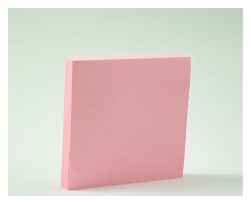 Einfarbige Haftnotizen, 8 Blöcke, 76 x 76 mm, 100 Blatt pro Block, stark haftend, keine Rückstände, 80 g dickes Papier, 12 lebendige Farben für Büro, Schule, Zuhause, Sortiernotizen (8 Stück, Hellrosa von Quavva