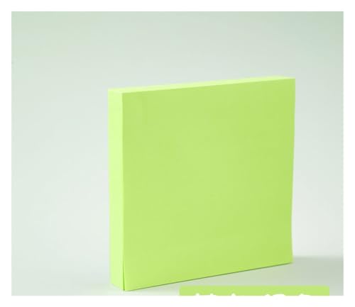 Einfarbige Haftnotizen, 8 Blöcke, 76 x 76 mm, 100 Blatt pro Block, stark haftend, keine Rückstände, 80 g dickes Papier, 12 lebendige Farben für Büro, Schule, Zuhause, Sortiernotizen (8 Stück, grün) von Quavva