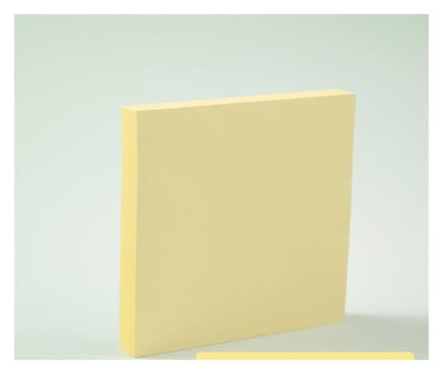 Einfarbige Haftnotizen, 8 Blöcke, 76 x 76 mm, 100 Blatt pro Block, stark haftend, keine Rückstände, 80 g dickes Papier, 12 lebendige Farben für Büro, Schule, Zuhause, Sortiernotizen (8 Stück, Hellgelb von Quavva