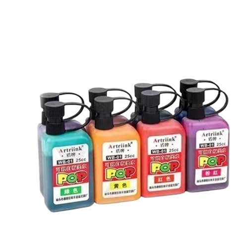 Quavva Whiteboard-Marker-Set mit 12 Farben, nachfüllbar, trocken abwischbar, leicht zu löschen, Keilspitze, lebendige fluoreszierende Farben für Unterricht, Büropräsentation, Modell WB805 (8 Farben) von Quavva