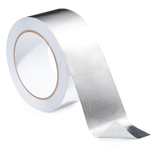 Aluminium-Klebeband, 10 m x 50 mm, auslaufsicher, Aluminium-Klebeband, metallisches Dichtungsband für Hochtemperatur-Luftkanäle, Isolierung & Dampfsperre, für Spülmaschine Aluminium-Klebeband, 10 m x 50 mm, auslaufsicher, Aluminium-Klebeband, metallisches Dichtungsband für Hochtemperatur-Luftkanäle, Isolierung & Dampfsperre, für Spülmaschine von QuazarPyon