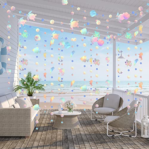 Queekay 52 Fuß Schillernde Meerjungfrauen Party Deko Holografische Meerjungfrau Geburtstag Dekoration Unterwasser Girlande Deko Schillernde Hängende Papier Schlangen für Babyparty Ozean Thema Party Queekay 52 Fuß Schillernde Meerjungfrauen Party Deko Holografische Meerjungfrau Geburtstag Dekoration Unterwasser Girlande Deko Schillernde Hängende Papier Schlangen für Babyparty Ozean Thema Party von Queekay