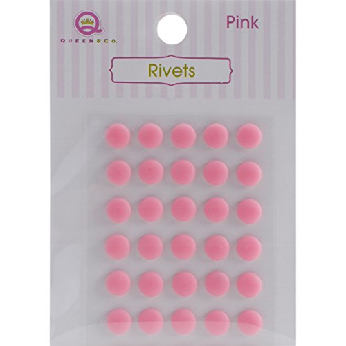 Queen und Co Co Nieten 6 mm selbstklebend 1-pink, andere, Mehrfarbig von Queen