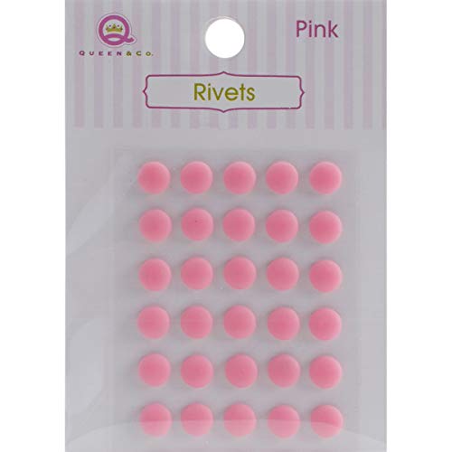 Queen und Co Co Nieten 6 mm selbstklebend 1-pink, andere, Mehrfarbig von Queen & Co.