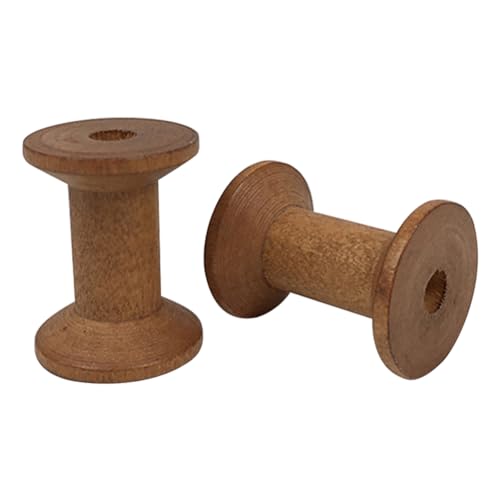 2 Stück 0,91 x 1,18 Zoll Leere Holzspulen, Vintage-Holzspulen, Leere Garnspulen, Holzbandspulen, Spulen für Stickerei, Nähmaschinen, Drahtwebkunst 2 Stück 0,91 x 1,18 Zoll Leere Holzspulen, Vintage-Holzspulen, Leere Garnspulen, Holzbandspulen, Spulen für Stickerei, Nähmaschinen, Drahtwebkunst von Queenbox
