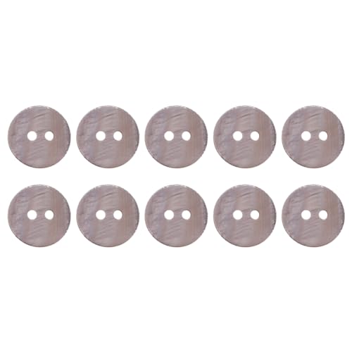 Queenbox 10 Stück 15 mm natürliche Muschelknöpfe, Perlmuttknöpfe, runde Perlmuttknöpfe für DIY-Näharbeiten, 05 von Queenbox