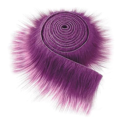 Queenbox 59,06 Zoll Kunstfell-Stoffband, Flauschiges, zotteliges Kunstfell-Stoffbesatzband, Kunstfell-Nähband für DIY-Handwerk, Kostümdekoration, A-Lila Queenbox 59,06 Zoll Kunstfell-Stoffband, Flauschiges, zotteliges Kunstfell-Stoffbesatzband, Kunstfell-Nähband für DIY-Handwerk, Kostümdekoration, A-Lila von Queenbox