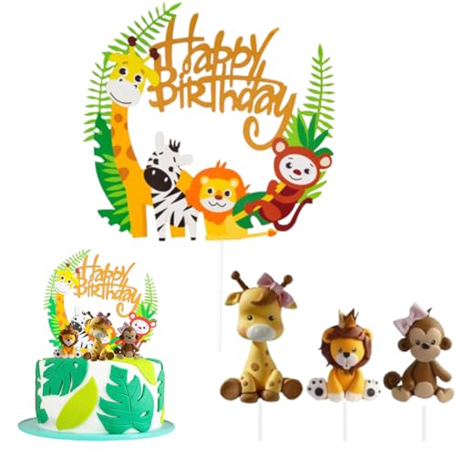 Tortendeko Tiere Geburtstag Kuchen Deko Cupcake Figuren Spielzeug Tortendeko 1. Geburtstag Safari Zoo Dschungel Tortendeko Tiere Happy Birthday Cake Topper für Tortendeko Mädchen Junge Geburtstag Tortendeko Tiere Geburtstag Kuchen Deko Cupcake Figuren Spielzeug Tortendeko 1. Geburtstag Safari Zoo Dschungel Tortendeko Tiere Happy Birthday Cake Topper für Tortendeko Mädchen Junge Geburtstag von Queerelele