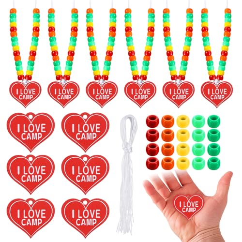 Quelay 24 Sets Camp-Halskette, Basteln, Camping, Partygeschenke, "I Love Camp", Perlenkette, Bastelset, bunte Reise, Camping-Perlen, Großpackung für Geburtstag, Klassenzimmer, Schule, Belohnungsbedarf Quelay 24 Sets Camp-Halskette, Basteln, Camping, Partygeschenke, "I Love Camp", Perlenkette, Bastelset, bunte Reise, Camping-Perlen, Großpackung für Geburtstag, Klassenzimmer, Schule, Belohnungsbedarf von Quelay