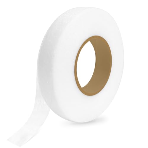 Quelcc 64m Saumband zum Aufbügeln, Breite 20mm, Klebeband zum Aufbügeln, Selbstklebendes Bügelband zum Reparieren von Stoff, Vorhang, Gardinen, Hosen, Kleidung, Jeans von Quelcc