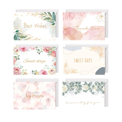 6x Hochwertige Glückwunschkarten mit Umschlägen - Elegantes Klappkarten-Set für Geburtstag & Feiertage | Minimalistisches Design | Grußkarten für Frauen & Männer | Inkl. 6 Naturpapier-Kuverts 6x Hochwertige Glückwunschkarten mit Umschlägen - Elegantes Klappkarten-Set für Geburtstag & Feiertage | Minimalistisches Design | Grußkarten für Frauen & Männer | Inkl. 6 Naturpapier-Kuverts von Queltrix