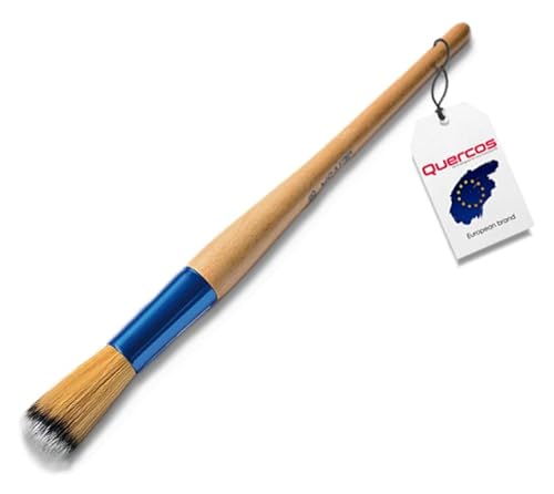 Quercos Pinsel Rund EVOFIBRA - Lackierpinsel Ø 19 mm für präzise Arbeiten | Fensterrahmen Pinsel | 100% Evo-Fibra für Glatte und professionelle Oberflächen. (24) von Quercos