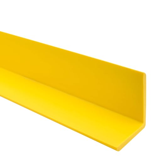 Quest Winkelprofil 27x27mm Kantenschutzwinkel Winkelleiste Eckenschutz – PVC Kunststoff – Ohne Klebeband – 165cm, Gelb von Quest