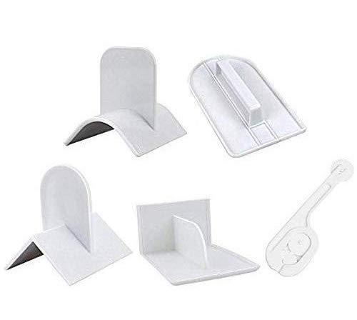 Queta 5 Pack Fondant Smoother - 5 Verschiedene Fondant Glättungswerkzeug - Cake Edge Smoother Scraper, Creme Dekorieren Tools, Fondant DIY Tools Kuchen Polierer von Queta