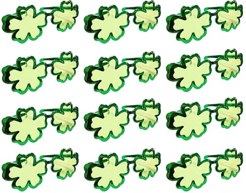 12 x Riesige irische Kleeblatt-Sonnenbrille – Erwachsene St. Patricks Day Zubehör für Männer & Frauen – Grüne Verkleidung Party Brille – Neuheit St. Paddy's Day Kostüm Requisiten Multipack 12 x Riesige irische Kleeblatt-Sonnenbrille – Erwachsene St. Patricks Day Zubehör für Männer & Frauen – Grüne Verkleidung Party Brille – Neuheit St. Paddy's Day Kostüm Requisiten Multipack von Quickdraw