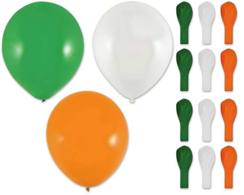 15 x St. Patricks Day Irische Luftballons Irland Flagge Farbige Party Dekorationen Ballon Feier Dekor Rugby Fußball von Quickdraw