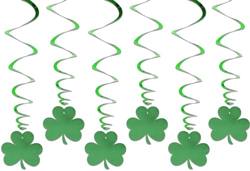 48 x hängende Kleeblätter – St. Patricks Day Party Dekorationen große Metallfolie Wirbel – 1 Meter Wand & Fenster Hintergrund Dekoration für irische Motto-Partys, Pubs & Events 48 x hängende Kleeblätter – St. Patricks Day Party Dekorationen große Metallfolie Wirbel – 1 Meter Wand & Fenster Hintergrund Dekoration für irische Motto-Partys, Pubs & Events von Quickdraw