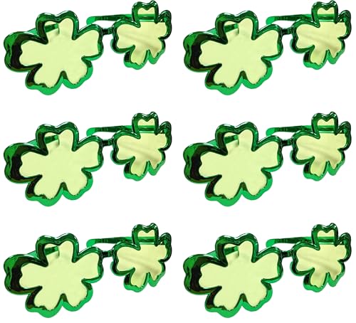 6 x Riesige irische Kleeblatt-Sonnenbrille – Erwachsene St. Patricks Day Zubehör für Männer & Frauen – Grüne Verkleidung Party Brille – Neuheit St. Paddy's Day Kostüm Requisiten Multipack 6 x Riesige irische Kleeblatt-Sonnenbrille – Erwachsene St. Patricks Day Zubehör für Männer & Frauen – Grüne Verkleidung Party Brille – Neuheit St. Paddy's Day Kostüm Requisiten Multipack von Quickdraw