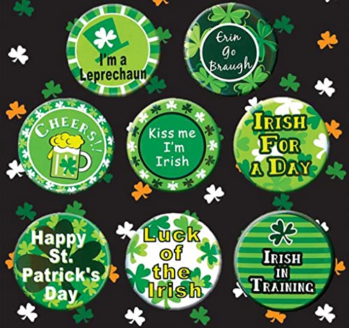 Anstecknadel für St. Patrick's Day, irische Anstecknadel, Kleeblatt, Irland, Kostümparty-Zubehör, 6 Stück von Quickdraw