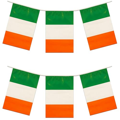 irland-irish St Patricks Tag Eire Party Plastik Dekorationen WIMPEL FLAGGEN - grün, weiß, orange, 24ft of Bunting irland-irish St Patricks Tag Eire Party Plastik Dekorationen WIMPEL FLAGGEN - grün, weiß, orange, 24ft of Bunting von Quickdraw
