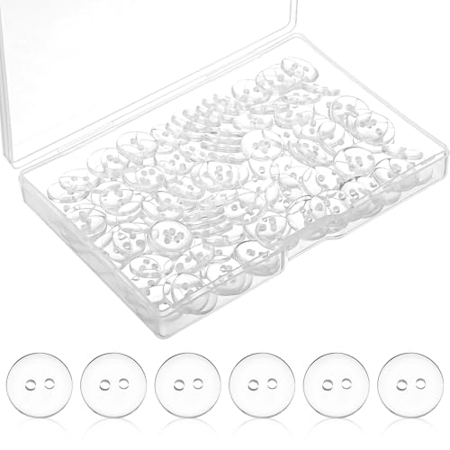 120 transparente Knöpfe zum Nähen, 2-Loch-Nähknöpfe, 1,27 cm Nähen, transparente Knöpfe für Mantel, Hosen, Kleider, Röcke, Bastelarbeiten und Heimwerker 120 transparente Knöpfe zum Nähen, 2-Loch-Nähknöpfe, 1,27 cm Nähen, transparente Knöpfe für Mantel, Hosen, Kleider, Röcke, Bastelarbeiten und Heimwerker von Quilax