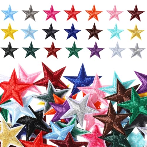 84 Stück Stern-Aufnäher, 21 Farben, 2,8 cm, bestickt, zum Aufbügeln oder Aufbügeln, für Bastelarbeiten, Kleidung, Dekoration, Rucksack, Hut und Jacke 84 Stück Stern-Aufnäher, 21 Farben, 2,8 cm, bestickt, zum Aufbügeln oder Aufbügeln, für Bastelarbeiten, Kleidung, Dekoration, Rucksack, Hut und Jacke von Quilax