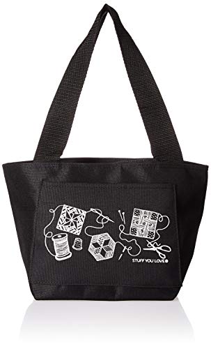 Quilt Happy Petite Project Bag Black Tasche, Polyester, schwarz, 31.75 x 19.68 x 0.08 cm von Quilt Happy