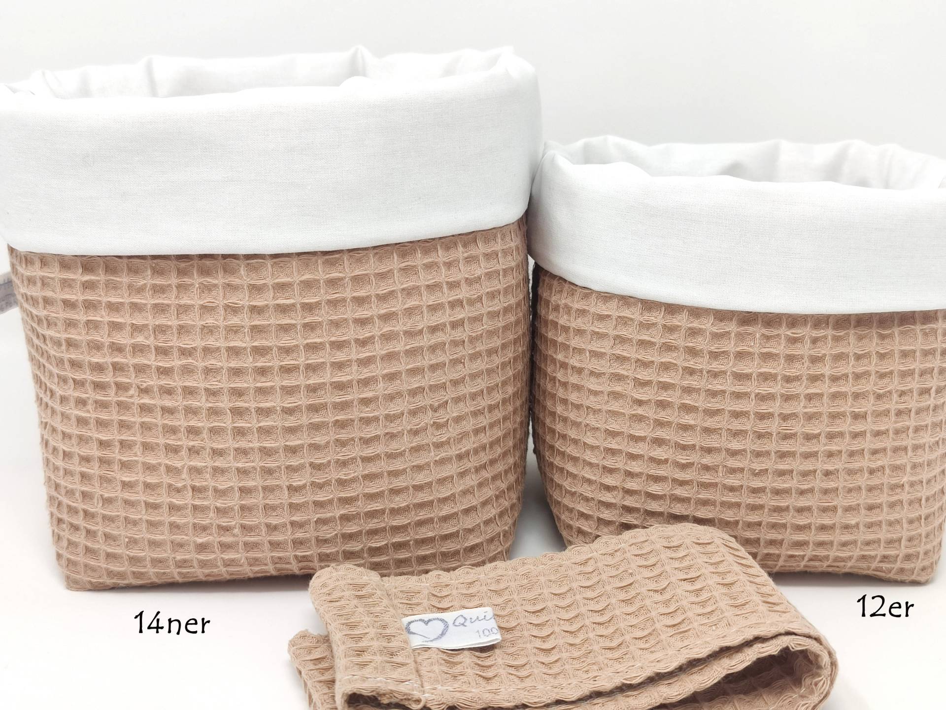 Ab 11, 95 Euro, "Camel" Utensilo-Sets Und Einzeln, Waffelpique, Aufbewahrung, Stoffkörbe, Feuchttücherbox Bezug, Organizer Ab 11, 95 Euro, "Camel" Utensilo-Sets Und Einzeln, Waffelpique, Aufbewahrung, Stoffkörbe, Feuchttücherbox Bezug, Organizer von QuiltCottageLove