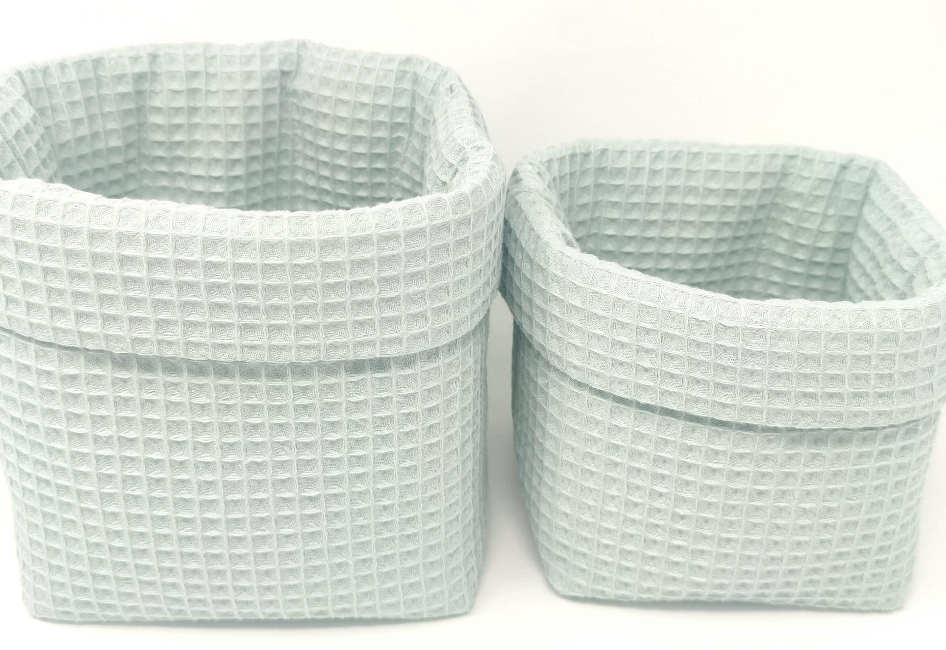 Ab 14, 95 Euro, "Uni Dusty Mint" Waffelpique Utensilo, Stoffkörbe, Set-Wahl, Einzelwahl, Aufbewahrung, Wickeltisch, Utensilos, Organizer Ab 14, 95 Euro, "Uni Dusty Mint" Waffelpique Utensilo, Stoffkörbe, Set-Wahl, Einzelwahl, Aufbewahrung, Wickeltisch, Utensilos, Organizer von QuiltCottageLove