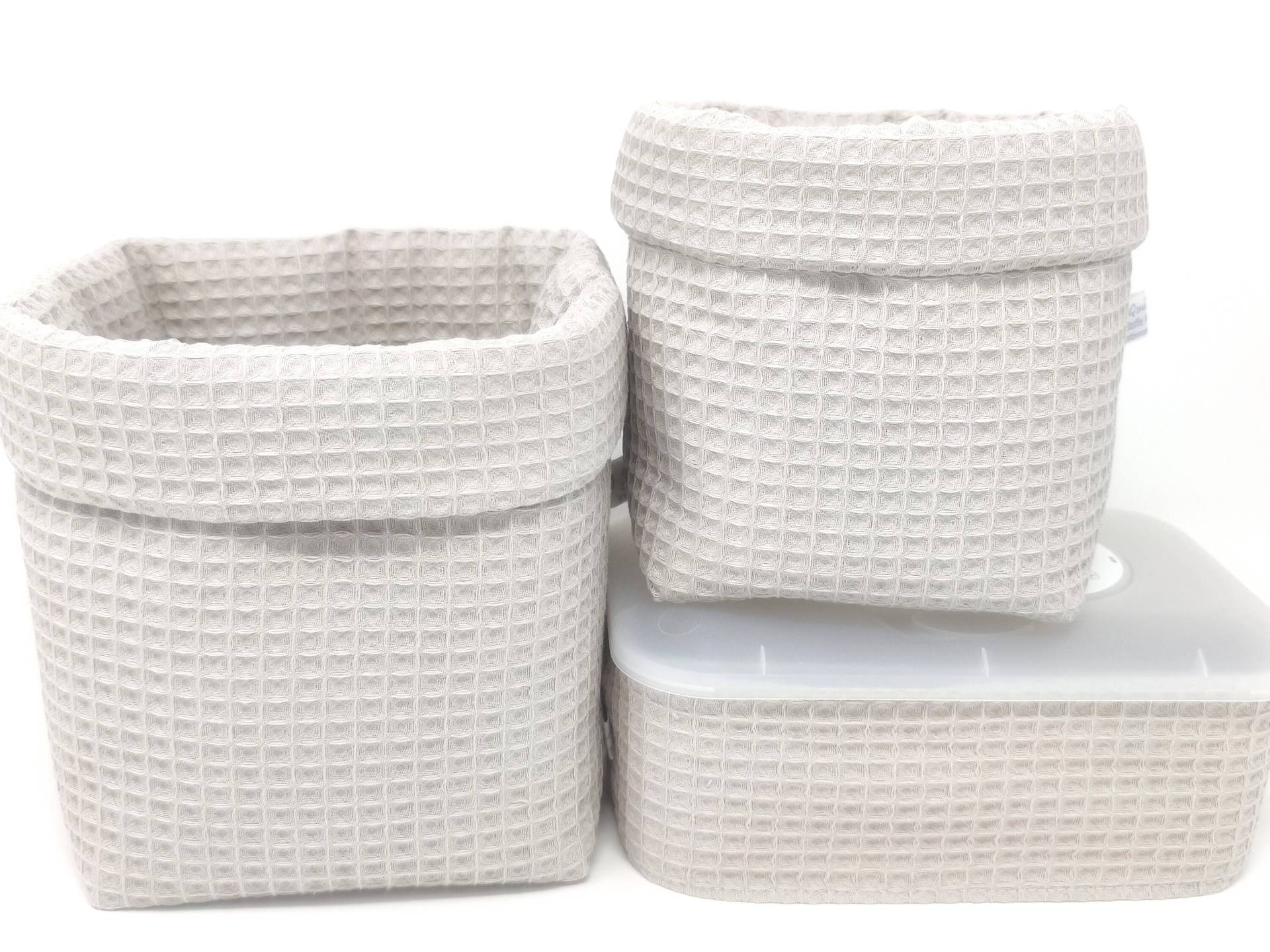 Ab 14, 95 Euro, "Uni Hellbeige Waffelpique Utensilos" Stoffkörbe, Set-Wahl, Einzelwahl, Aufbewahrung, Wickeltisch, Sand, Beige, Organizer Ab 14, 95 Euro, "Uni Hellbeige Waffelpique Utensilos" Stoffkörbe, Set-Wahl, Einzelwahl, Aufbewahrung, Wickeltisch, Sand, Beige, Organizer von QuiltCottageLove