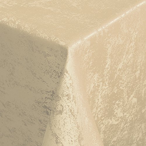 Quinnyshop Brilliant Meliert Garten Tischdecke ca. 90 x 90 cm Eckig, Champagne von Quinnyshop