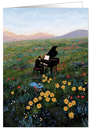 Quire Heartfelt Card Piano In A Flower Field von Quire Collections