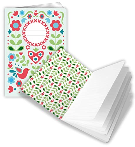 Quire Prächtige Notizen, A6, Vogel- und Blumenmotiv, 48 gepunktete Seiten, Größe: 105 x 150 mm Quire Prächtige Notizen, A6, Vogel- und Blumenmotiv, 48 gepunktete Seiten, Größe: 105 x 150 mm von Quire