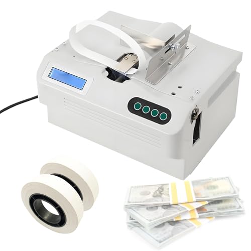 Intelligente Banknoten-Umreifungsmaschine, automatische Bindemaschine für Bargelddokumente und Quittungen mit LCD-Display und 2 Rollen Umreifungsband, 45-W-Umreifungswerkzeug für Banknoten Intelligente Banknoten-Umreifungsmaschine, automatische Bindemaschine für Bargelddokumente und Quittungen mit LCD-Display und 2 Rollen Umreifungsband, 45-W-Umreifungswerkzeug für Banknoten von Quixnova