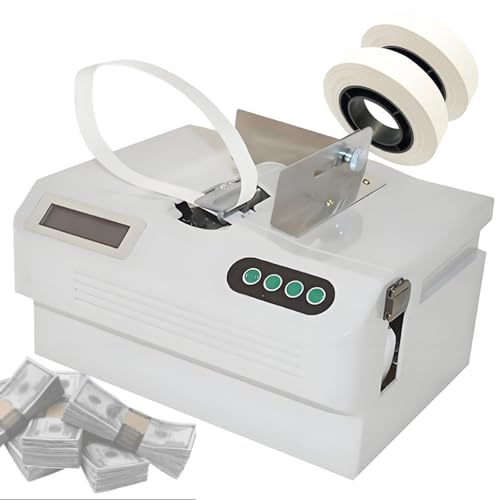 Quixnova Automatische Banknotenbündelmaschine, Dokumenten- und Belegbindemaschine für Fabriken, Supermärkte und Banken, Bargeld-Schnellbindemaschine, einstellbare Umreifungsbandlänge und -Spannung Quixnova Automatische Banknotenbündelmaschine, Dokumenten- und Belegbindemaschine für Fabriken, Supermärkte und Banken, Bargeld-Schnellbindemaschine, einstellbare Umreifungsbandlänge und -Spannung von Quixnova