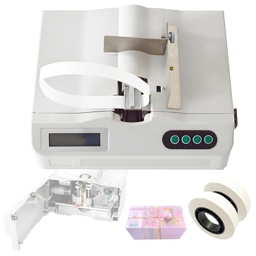 Quixnova Währungs-Umreifungsgerät – Automatisches, schnelles Geldbindegerät mit LCD-Display und 2 Rollen Umreifungsband, intelligente Banknotenbündelmaschine zum Binden von Karten, Rechnungen Quixnova Währungs-Umreifungsgerät – Automatisches, schnelles Geldbindegerät mit LCD-Display und 2 Rollen Umreifungsband, intelligente Banknotenbündelmaschine zum Binden von Karten, Rechnungen von Quixnova