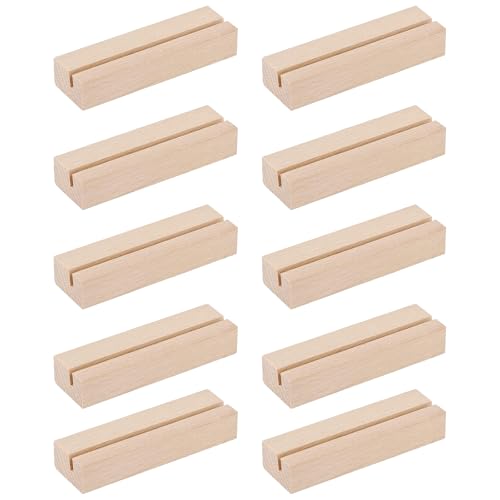 Quixotical 10 Stück Kartenhalter Holz, Tischkartenhalter aus Buchenholz, Tischkarte Inhaber 2x3x10cm, für Hochzeiten und Bankette und Partys Menukartenhalter Fotohalter Quixotical 10 Stück Kartenhalter Holz, Tischkartenhalter aus Buchenholz, Tischkarte Inhaber 2x3x10cm, für Hochzeiten und Bankette und Partys Menukartenhalter Fotohalter von Quixotical