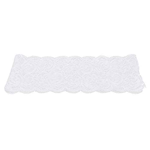 Qukaim D I Y Materials Spitzenband, 9,1 m, 10 cm breit, weiß, zum Dekorieren und Basteln von Qukaim