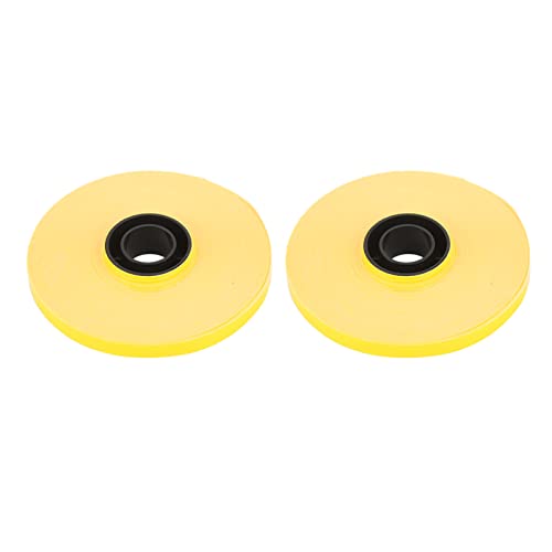 Qukaim Gelbes Etikettenmacher-Klebeband, klarer Druck, 5 mm breit, 16 m lang, verschleißfest, gelber Ersatz für Zuhause, Büro von Qukaim
