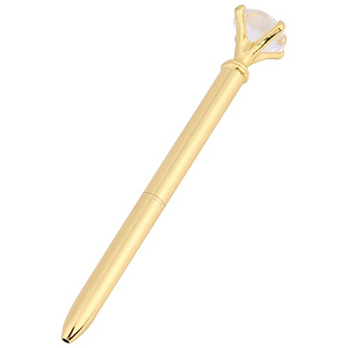 Qukaim Metall Kugelschreiber Strass Kugelschreiber Metall Büro Schreibwaren Geschenk Stift Gold Elegantes Schreibgerät von Qukaim