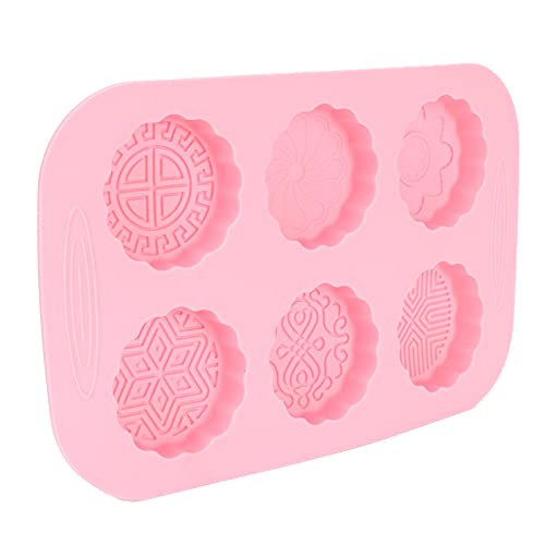Qukaim Mond?Cake 6-Gitter Mooncake Silikonform, DIY Backwerkzeug für handgemachte Seife und Desserts, Küche Backgeschirr, Langlebiges Silikon, hitzebeständig Qukaim Mond?Cake 6-Gitter Mooncake Silikonform, DIY Backwerkzeug für handgemachte Seife und Desserts, Küche Backgeschirr, Langlebiges Silikon, hitzebeständig von Qukaim