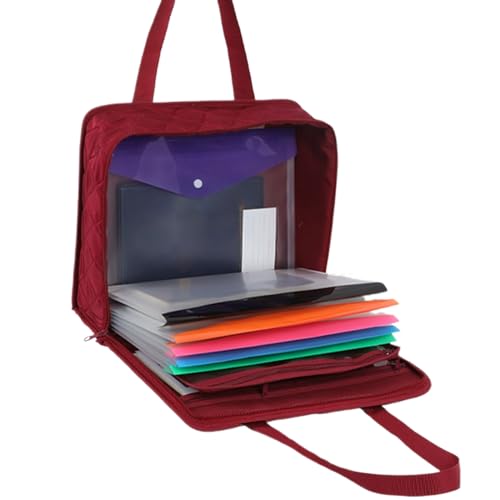 Qukoielly Feuerfeste Dokumentenbox,Feuersicherer Und Wasserdichter Aufbewahrung Für Dokumente - Tasche mit Nass-Trocken-Fach für Reise Schule Beruf von Qukoielly