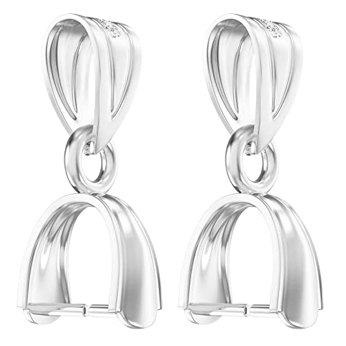 Qulltk 925 Sterling Silber Quetschbügel für Schmuckherstellung, Anhängerverschluss, 3 Größen, Anhänger-Schmuckverbinder für Halskette, baumelnd, Charm, DIY Handwerk Qulltk 925 Sterling Silber Quetschbügel für Schmuckherstellung, Anhängerverschluss, 3 Größen, Anhänger-Schmuckverbinder für Halskette, baumelnd, Charm, DIY Handwerk von Qulltk