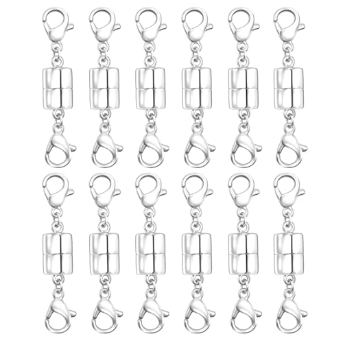 Qulltk Doppelter Karabinerverschluss, magnetische Halskettenverschlüsse und Verschlüsse, 14 Karat Gold und Silber, magnetischer Schmuckverschlüsse, Konverter für Armband, Halsketten, Verlängerung Qulltk Doppelter Karabinerverschluss, magnetische Halskettenverschlüsse und Verschlüsse, 14 Karat Gold und Silber, magnetischer Schmuckverschlüsse, Konverter für Armband, Halsketten, Verlängerung von Qulltk